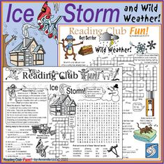 an ice storm and wild weather cross - stitch pattern is featured in the book, reading club