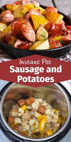 the instant pot sausage and potatoes recipe is ready to be eaten