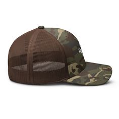 Harmony Luv Camo Trucker Hat features a unique camouflage pattern, embroidered logo and perfect for anytime. This stylish hat will be your best friend that pairs well with various outfits while spreading love, peace and harmony. 🧢 • 100% cotton front• 100% polyester mesh back• Structured, 6-panel cap, low-profile• Adjustable plastic snap• One size fits most Size guide A (inches) B (inches) C (inches) D (inches) One size 22 -24 ⅜ 5 ½ 2 ¾ 9 Urban Logo, Camo Trucker Hat, Firefighter Apparel, Camouflage Hat, Camo Hats, 6 Panel Cap, Crop Top Sweatshirt, Stylish Hats, Camouflage Print