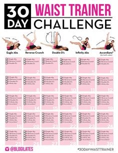 the 30 day waist trainer challenge poster