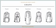 Hourglass Body Shape: A Comprehensive Guide | the concept wardrobe Hourglass Coat, Pear Body Shape Outfits, Body Shape Outfits, Capsule Dressing