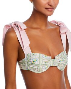 Capittana Lina Lemon Flowers Underwire Bikini Top Women - Bloomingdale's European Summer Bikinis, Cute Bathing Suits Bikinis, Underwire Bikinis, Cute Swimming Suits, Cute Swim Suits, Underwire Swimwear, Swimsuit Inspo, Lemon Flowers, Preppy Beach