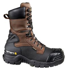 Brown oil-tanned abrasion-resistant Cordura leather and black abrasion-resistant leather upper with waterproof outer membrane. Carhartt Boots, Winter Boots For Men, Insulated Work Boots, Best Winter Boots, Unicorn Cupcakes, Mens Fashion Rugged, Men Carhartt, Boots For Men, Comfortable Boots