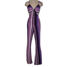 L.I.F.E “Love Is For Eternity” Sexy Jumpsuit Size: Xl Knitted One Piece Bell Bottom Open Back Elastic In The Back Adjustable Straps New With Tags Fitted Purple Jumpsuits And Rompers For Loungewear, Purple Sleeveless Jumpsuit For Vacation, Purple Beach Jumpsuits And Rompers, Purple Stretch Jumpsuits And Rompers For Loungewear, Purple Stretch Jumpsuits And Rompers For Summer, Chic Lavender Jumpsuits And Rompers For Summer, Trendy Purple Summer Jumpsuits And Rompers, Purple Jumpsuits And Rompers For Loungewear, Chic Purple Beach Jumpsuits And Rompers