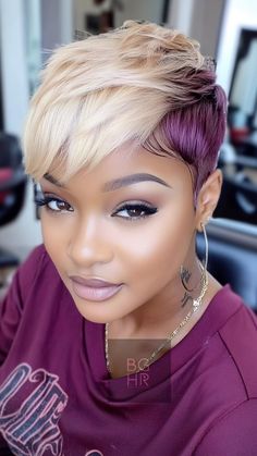 Black Girls Hair Rocks | For you, yay or nay? 🚫No Appointments Hairstyles inspiration #thechoppedmobb #thecutlife #hairstylesforblackwomen #BlackHairMagic... | Instagram Black Women Bold Haircut, Cute Hair Color, Short Haircuts Black Hair, Hair Baddie, Bold Haircuts, Pixie Wigs, Sassy Hairstyles, Short Hair Back