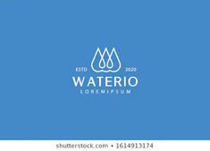 the logo for waterio is shown on a blue background