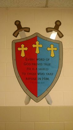 there is a sign on the wall that says every word of god receives true he is shield to those who take refuge in him