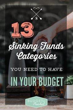 a person is preparing food on a table with text overlay that reads 13 sinking fund '