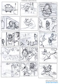 the storyboard for disney's beauty and the beast