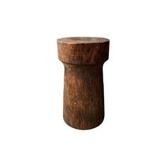 a small wooden stool on a white background