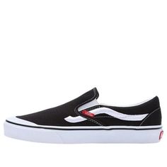 Vans Classic Slip-On 138 'Sidestripe Black' VN000BW36BT Vans Slip On, Vans Classic Slip On, Vans Classic, Side Stripe, Slip On, Black