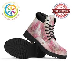 Pink Winter Women's Boots – ShopImaginable.com Pink Waterproof Winter Boots With Round Toe, Trendy Pink Lace-up Boots For Fall, Trendy Pink High-top Lace-up Boots, Pink Winter Lace-up Boots Casual, Pink Ankle Martin Boots For Winter, Pink Casual Lace-up Boots For Winter, Winter Pink Waterproof Boots, Pink Winter Lace-up Boots, Pink Martin Boots With Round Toe For Fall