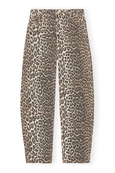 Leopard Denim Stary | GANNI US Ganni Leopard, Leopard Jeans, Leopard Print Jeans, Icon Shoes, The Leopard, Printed Jeans, Printed Denim, Dress And Heels, Fashion Stylist