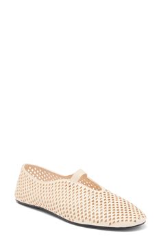 Triangular perforations add eye-catching dimension to this modern mary-jane flat that's versatile enough for daily wear. Leather upper and lining/rubber sole Imported Summer Mary Jane Flats With Rubber Sole, Spring Mary Jane Flats With Rubber Sole, Spring Slip-on Flats With Perforations, Mary Jane Flats With Removable Insole For Spring, Low-top Flats With Perforated Toe Box For Spring, Spring Mary Jane Ballet Flats With Rubber Sole, Spring Ballet Flats With Perforated Toe Box, Spring Ballet Flats With Perforated Round Toe, Spring Slip-on Flats With Perforated Toe Box