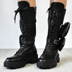 New Black Combat Boot Size 8,Never Used Black Faux Leather Mid-calf Boots With Round Toe, Black Lace-up Platform Mid-calf Boots, Black Knee-high Platform Moto Boots, Black Wide Calf Knee-high Lace-up Boots, Edgy Wide Calf Mid-calf Boots With Round Toe, Black Lace-up Mid-calf Boots In Faux Leather, Edgy Mid-calf Boots With Wide Calf And Round Toe, Black Knee-high Edgy Martin Boots, Black Ankle-high Faux Leather Boots