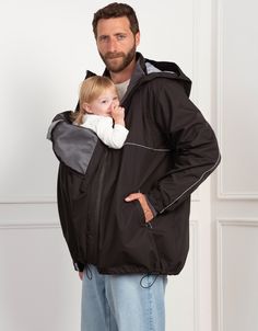 Ultra-versatile, Seraphine's 6 in 1 Men's Waterproof Coat with Baby Pouch is designed for dads. With a zip-on pouch for babywearing & removable inner fleece. Maternity Coats, Winter Pregnancy, Maternity Jacket, Waterproof Jacket Men, Winter Maternity, Maternity Coat, Waterproof Coat, Stylish Maternity, Waterproof Jacket