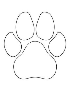 an animal's paw is shown in the shape of a dog's paw