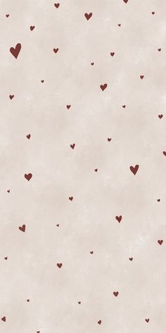 hearts are flying in the air on a beige background with black dots and red ink