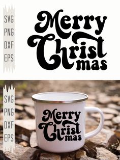 merry christmas coffee mug svg cut file