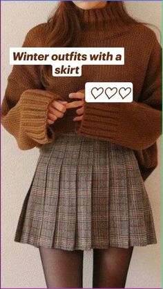 Difficulty: Easy

 

Winter outfits with a skirt
 • sweater
 • bag
 • skirt
 • panty/legging
 • sneakers
 • boots