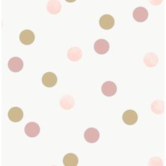 pink and gold polka dot wallpaper with white background