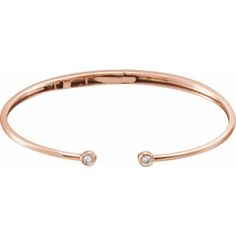 652235 / Set / 14K Rose / Polished / 1/6 Ctw Natural Diamond Accent 7 Inch Hinged Bracelet/ 10.4 gram Classic Jewelry Pieces, Classic Bangles, Open Bangle Bracelet, Wrist Jewelry, Stamped Bracelet, Open Bangle, Cuff Bangle Bracelet, Neck Jewellery, Bezel Set Diamond