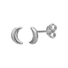 Rule the night sky with these PRIMROSE sterling silver moon stud earrings. Rule the night sky with these PRIMROSE sterling silver moon stud earrings. EARRING DETAILS Length: 7 mm x 4 mm Backings: post Metal: sterling silver Plating: 18k gold Finish: polished Nickel free Packaging: decorative card Size: One Size. Gender: female. Age Group: adult. Pandora Earrings Studs, Chanel Stud Earrings, Michael Kors Earrings, Monet Earrings, Moon Stud Earrings, Post Metal, Abstract Earrings, Moon Studs, Cz Stud Earrings