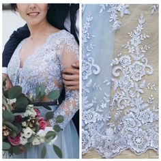 Blue Guipure - Floral fabric - Wedding guipure - Lace embroidery fabric flowers - blue guipure lace fabric - Wedding Fabric Unique guipure lace fabric Price for length 1 meter = 39.4 in = 59$ Color: Ivory, Mint, Pink, Black, White Width: 53 in = 1,35 m Material: 100% Nylon / 100% Polyester So, if you buy 1 meter (39,4 in) you take piece 1 m * 1,35 m. We cut the required length into one piece. Please, pay attention to the photos. Notes: limited quantity. *Shipping company: Ukrpochta, DHL Express Blue Wedding Dress With Lace Patchwork, Tulle Wedding Dress With Lace Work, Blue Tulle Fabric For Wedding, Lace Patchwork Gown For Wedding, Wedding Tulle Fabric With Lace Patchwork, Blue Lace Patchwork For Wedding, Blue Lace With Lace Trim For Wedding, Wedding Tulle Fabric With Lace Work, Blue Lace For Wedding