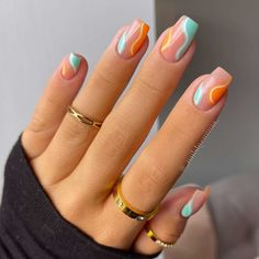 Cute Short Nails, Short Gel Nails, Nails 2022, Simple Gel Nails, Summery Nails, Seasonal Nails, Short Square Acrylic Nails, Short Nail, Round Nails