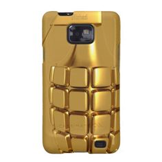 a gold cell phone case that has been made to look like it is in the shape of a cube