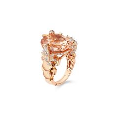 Exquises ring Pink Gold - 083933 - Chaumet Alhambra Ring, Pizza Menu, French Jewelry, Morganite Diamond, Menu Ideas, Bling Rings, Pink Ring, Love Ring, Gold Set