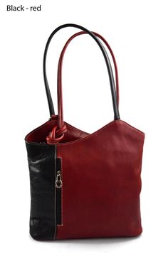 Women handbag backpack leather bag leather shoulder bag backpack women bag black - red leather backpack leather shoulder bag made in Italy Item details: Shoulder bag in genuine Italian leather with zipper closure, shipped directly from our laboratories in Florence, Italy. The only a shoulder bag that can become a backpack !! Materials: Genuine Italian hand-buffed calf leather. Best vegetable tanned leather making our handbags the most durable and weather resistant. Construction semi-rigid Inside Leather Making, Backpack Women, Briefcase For Men, Leather Handbags Women, Leather Bag Women, Women Handbag, Leather Briefcase, Florence Italy, Womens Purses