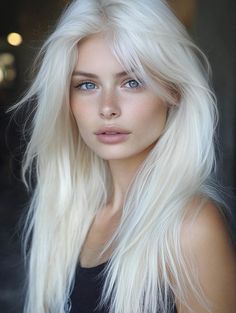 Discover versatile platinum blonde hair color ideas, from classic icy shades to playful pastel undertones. Get inspired by chic bobs, elegant balayage, and striking ombre styles. Save your favorite looks for your next salon visit! Modern Shades, Layered Hair With Bangs, Gorgeous Gray Hair, Creamy Blonde