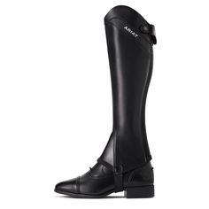 The perfect choice to accompany the Palisade paddock boot for your training days in the arena, this half chap features durable calf leather and delivers a glove-like and elegant fit. Palisade Half Chap | Product Features : 0 : Premium calf leather with oiled leather inner calf panel, 1 : Stretch skirt over instep | Full-length elasticised panel, 2 : Full-length elasticized panel on lateral side with oiled leather inner panel, 3 : High Spanish-cut topline, 4 : Full-length YKK® back zipper | Palis Smaller Calves, Half Chaps, Paddock Boots, Stretch Skirt, Training Day, Full Grain Leather, Unisex Fashion, Rubber Rain Boots, Riding Boots