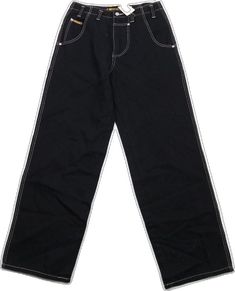 Baggy 90s Black Bottoms, 90s Style Black Baggy Bottoms, 90s Style Baggy Black Pants, 90s Style Baggy Black Bottoms, 90s Style Black Baggy Pants, 90s Style Black Cotton Pants, 90s Black Jeans For Streetwear, 90s Black Cotton Pants, Y2k Black Jeans For Winter