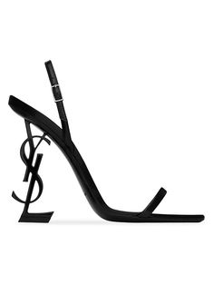 Slingback sandals with a squared almond toe and adjustable slingback strap, featuring a structured cassandre heel. Leather sole Saint Laurent Heels, Nike Shoes Women Fashion, Heels Slingback, Sandal Heels, Slingback Sandals, Pretty Shoes, Slingback Sandal, Designer Heels, Ankle Straps