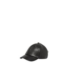 Saint Laurent paneled baseball cap in glossy leather and cotton Round crown; eyelets  Curved brim  Buckle closure; engraved logo  Made in Italy Luxury Leather Hat With Curved Brim, Classic Leather Snapback Baseball Cap, Luxury Baseball Cap For Streetwear With Visor, Casual Leather Baseball Cap With Curved Visor, Leather Cap For Streetwear, Adjustable Leather Baseball Cap With Curved Visor, Leather Snapback Baseball Cap For Streetwear, Luxury Visor Baseball Cap For Streetwear, Leather Baseball Cap For Streetwear