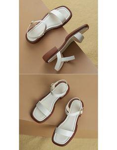 Summer Leather Flat Sandals Slingback 34-42 — Obiono Summer Strappy Sandals, Best Flats, Leather Sandals Flat, Chunky Heels Sandals, Winter Boots Women, Comfortable Sandals, Womens Sandals Flat, Leather Flats, Strappy Sandals