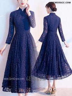 10% off now|Free shipping world-wide. Tea Length Floral Lace Modest Fall Semi Formal Dress With Long Sleeves at GemGrace. Click to learn our pro custom-made service for wedding dress, formal dress. View #SemiFormalDresses for more ideas. Formal Fall Lace Dress, Formal Lace Trim Dress For Fall, Fall Formal Lace Dress With Lace Trim, Formal Fall Lace Dress With Lace Trim, Fitted Lace Dress With Patchwork For Fall, Fitted Lace Patchwork Dress For Fall, Modest Long Sleeve Lace Dress, Fall Wedding Lace Patchwork Dress, Fall Wedding Lace Dress With Long Sleeves