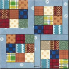 an image of a patchwork quilt pattern