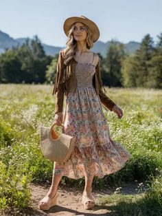 Free-Spirited Fashion: 20 Boho Chic Outfits to Live In This Summer 12 Flowy Maxi Dress, Boho Vibe, Effortless Style, Boho Outfits