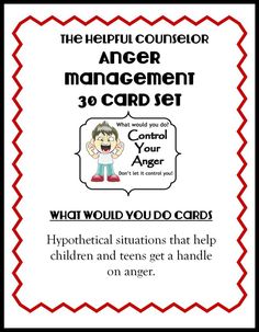 the helpful guide for anger management card set