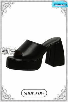 Sandals Spring Square Toe Solid Color Block Heel Sandals Women's Plus Size Women's Shoes Summer Closed Toe Platform Slippers With Padded Heel, Summer Platform Slippers With Padded Heel And Closed Toe, Spring Platform Slippers With Heel Loop And Round Toe, Spring Party Platform Slippers With Open Toe, Spring Open Toe Platform Slippers With Heel Loop, Spring Party Platform Slippers Open Toe, Spring Party Open Toe Platform Slippers, Closed Toe Platform Slippers For Summer Party, Spring Platform Toe Post Heels