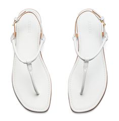 Effortless, beautiful living is what’s important to Aerin Lauder. That ease and refinement shines through in every detail of her collections of beauty products, home decor, and fashion accessories. Comfortable and stylish, this T-Strap Sandal is a classic option for summer and easily packable for a warm-weather getaway. With its minimal design and versatile leather finish, it is the ultimate flat for daytime or evening. Product Details Leather. Care Instructions Spot clean. Size & Fit This item Aerin Lauder, Sandals White, Leather Finish, T Strap Sandals, Gold Leather, T Strap, Minimal Design, Strap Sandals, Womens Flip Flop