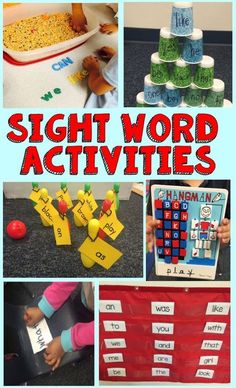 the sight word activities are great for kids to practice their sight words and spelling skills