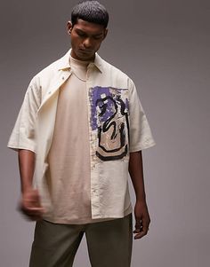 Placement Print, Mens Wear, Men Street, Mens Shirt, Mixing Fabrics, Mens Graphic Tee, Print Shirt, Shopping List, Access Denied