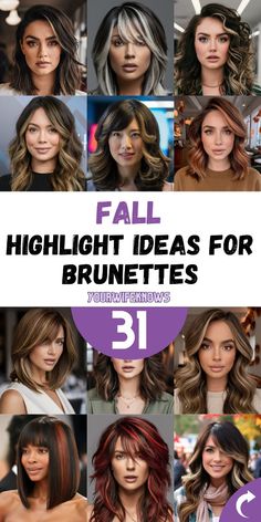 Elevate your fall look with these 31 stunning highlights for brunettes in 2024. From dark and sultry to light and playful, these ideas are perfect for all hair lengths, especially short styles. Explore the beauty of caramel, chocolate brown, and blonde highlights that will transform your look. Perfect for medium hair too, these highlights will make you feel confident and stylish all season long. Soft Dark Hair Color, Caramel Hair With Highlights And Lowlights, Hair Color For 38 Year Old Women, Brown Hair With Different Highlights, Cool Highlights On Dark Hair Brunettes, Best Highlights For Fall, Hair Colors For Fall Brunette, Brown Hair With Highlights For Fall, Dark Chocolate Brown Hair With Blonde Highlights