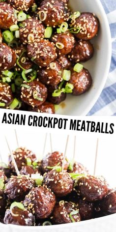 Sweet, rich and delicious these effortless Asian Crockpot Meatballs are a delicious appetizer recipe with an Asian flair that everyone loves Crockpot Apps, Asian Crockpot, Crockpot Party Food, Crockpot Meatballs, Slow Cooker Asian, Meatball Appetizer Recipe, Meatball Recipes Crockpot, Asian Meatballs, Asian Appetizers