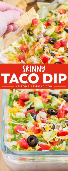 Taco Dip Easy, Layered Dip Recipes, Nacho Dip, 7 Layer Dip, Layered Taco Dip, Taco Dip Recipe, Tacos Mexicanos, Seven Layer Dip, Game Day Appetizers