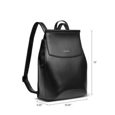 This backpack is a bestseller for a reason; its versatility allows for it to be worn as a backpack or shoulder bag. Foldover flap with zip closure Top handle Exterior back zip pocket Interior zip pocket 2 interior slip pockets Adjustable straps Converts to shoulder bag when top handle is pulled Dimensions: L 10.25” x H 13” x D 5.25" Max. crossbody drop handle: 21.5" Made with 100% vegan leather PETA-Approved Vegan Style Quizzes, Vegan Leather Backpack, Daily Bag, Lightweight Bag, Best Wallet, Chic Bags, Bag Icon, Backpack Tote Bag, Pink Backpack